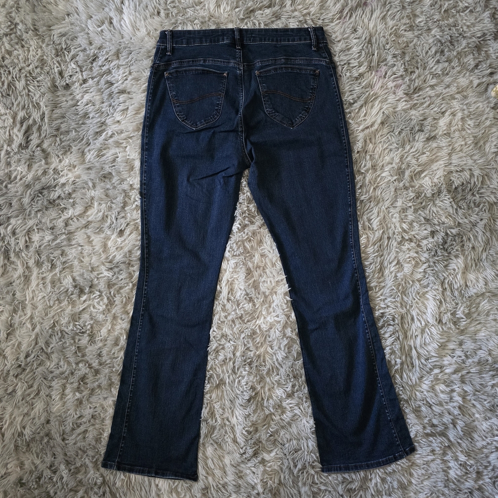 Riders by Lee Women's Dark Blue Boot Cut Jeans - Size 14 - Picture 2 of 5
